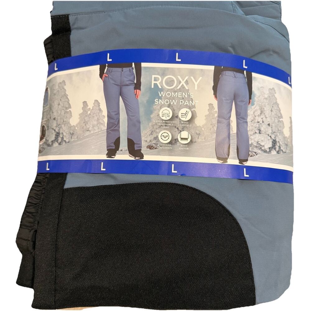 Roxy Snow Pants Womens Size Large DryFlight Technology Blue Skii Snowboard
